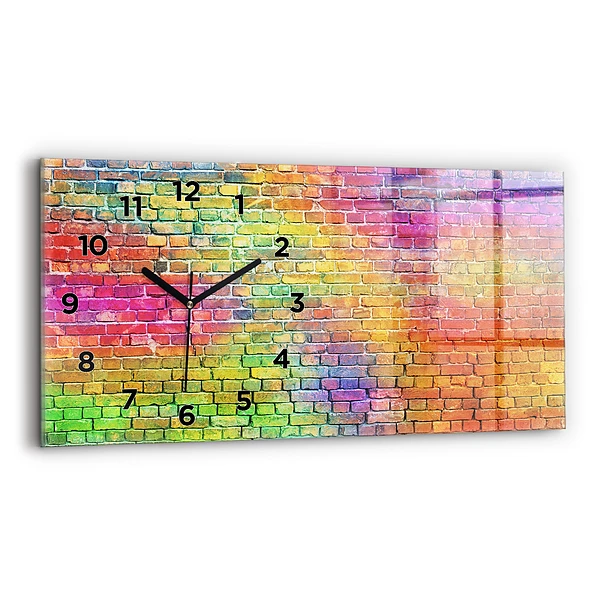 Horizontale Uhr mit motiv Bemalte Wand