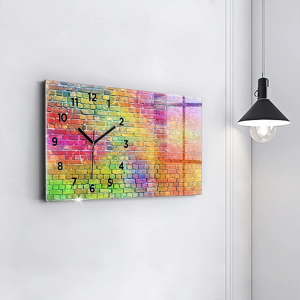 Horizontale Uhr mit motiv Bemalte Wand