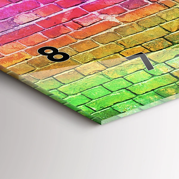 Horizontale Uhr mit motiv Bemalte Wand