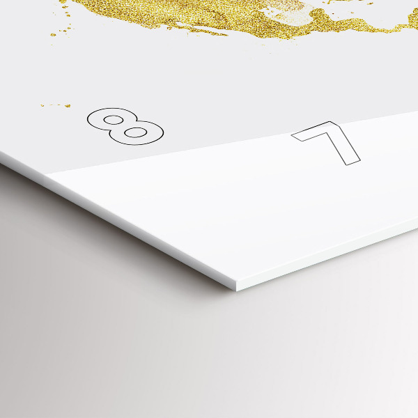 Horizontale Uhr Goldene Weltkarte