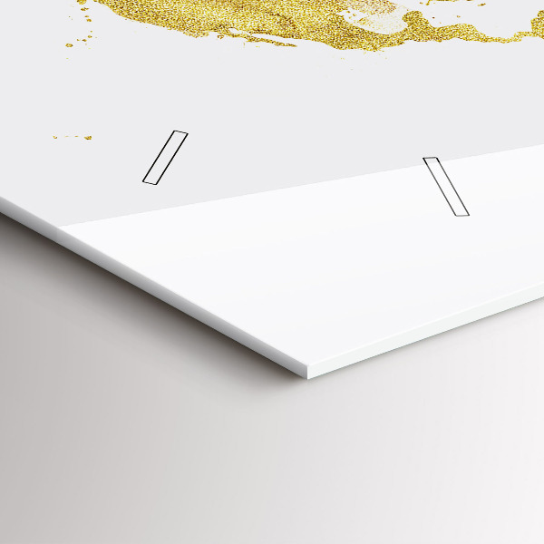 Horizontale Uhr Goldene Weltkarte