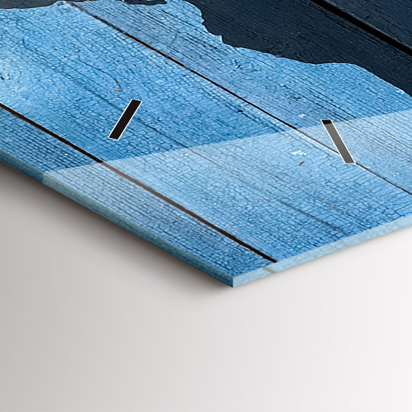 Horizontale Uhr mit motiv Tafel Weltkarte