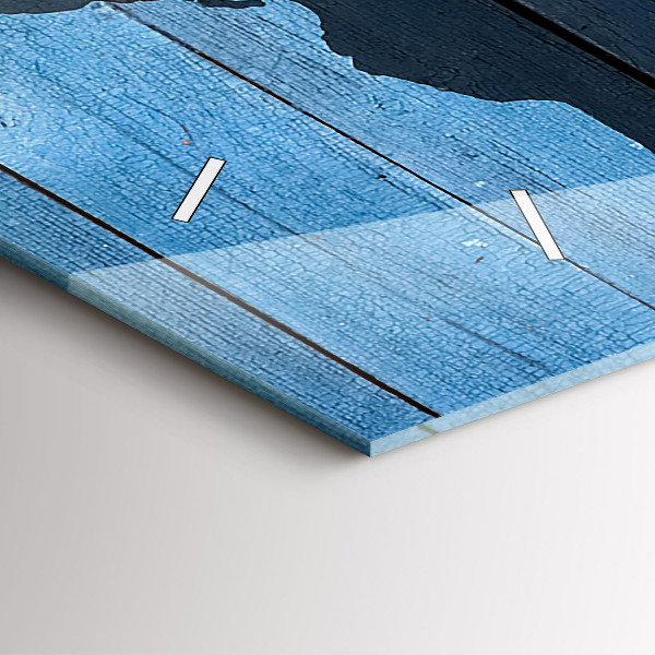 Horizontale Uhr mit motiv Tafel Weltkarte