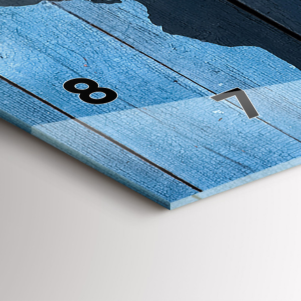 Horizontale Uhr mit motiv Tafel Weltkarte