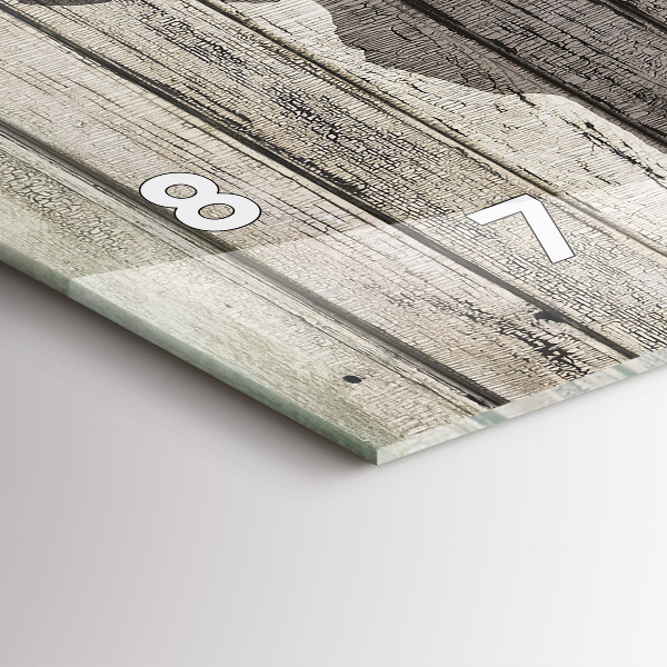 Horizontale Uhr mit motiv Weltkarte Planken