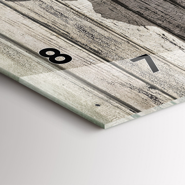 Horizontale Uhr mit motiv Weltkarte Planken