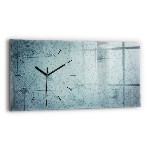 Horizontale Uhr mit motiv Vintage-Karte