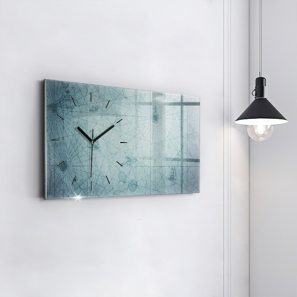 Horizontale Uhr mit motiv Vintage-Karte
