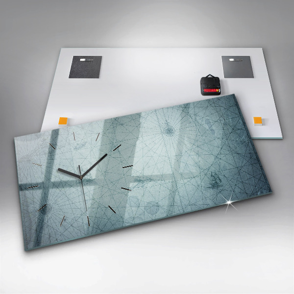 Horizontale Uhr mit motiv Vintage-Karte