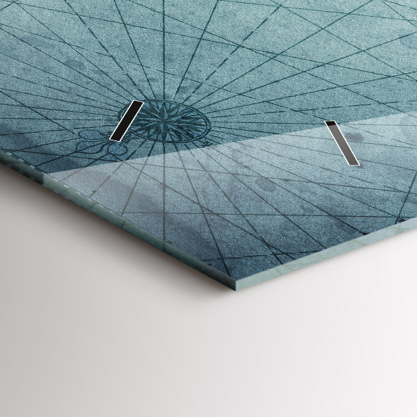 Horizontale Uhr mit motiv Vintage-Karte