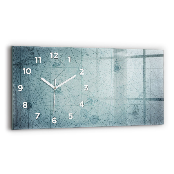 Horizontale Uhr mit motiv Vintage-Karte