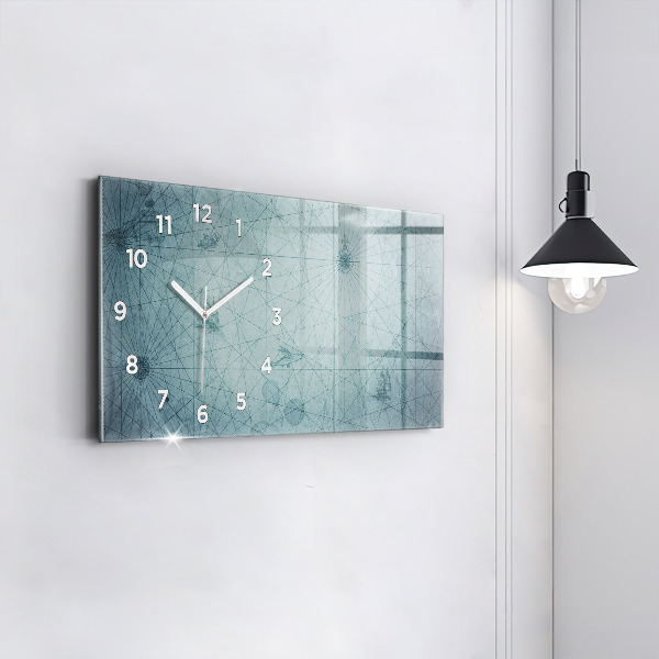 Horizontale Uhr mit motiv Vintage-Karte