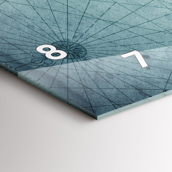 Horizontale Uhr mit motiv Vintage-Karte