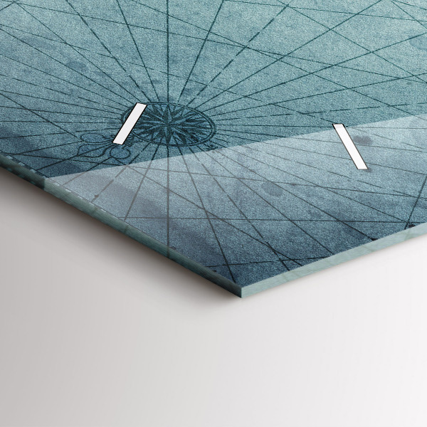 Horizontale Uhr mit motiv Vintage-Karte