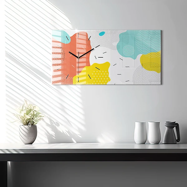 Horizontale Uhr mit motiv POP abstrakt