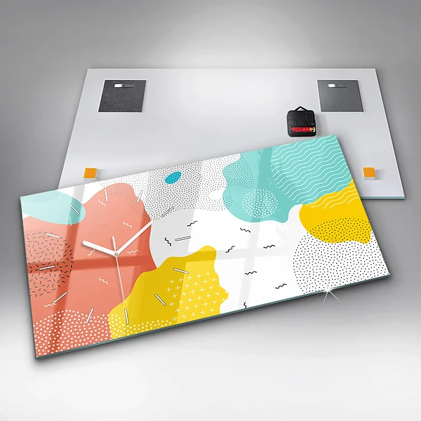 Horizontale Uhr mit motiv POP abstrakt