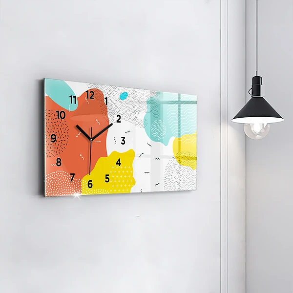 Horizontale Uhr mit motiv POP abstrakt