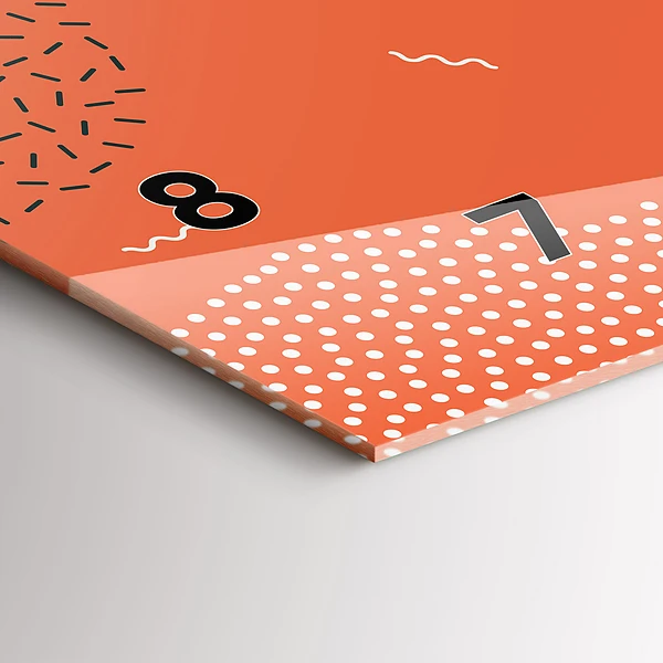 Horizontale Uhr mit motiv POP abstrakt