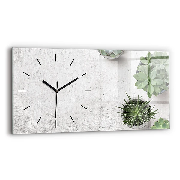 Horizontale Uhr mit motiv Dekorative Pflanzen