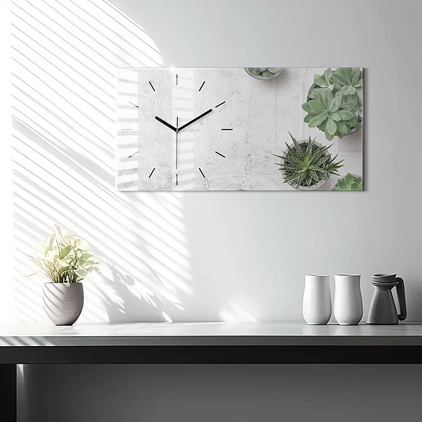 Horizontale Uhr mit motiv Dekorative Pflanzen