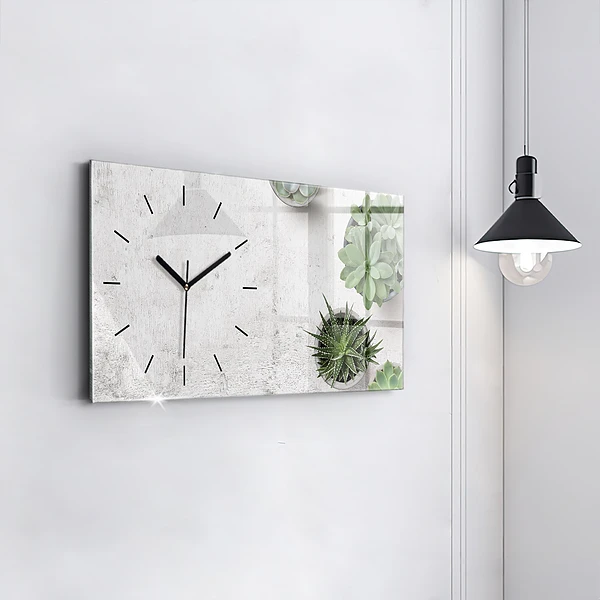Horizontale Uhr mit motiv Dekorative Pflanzen