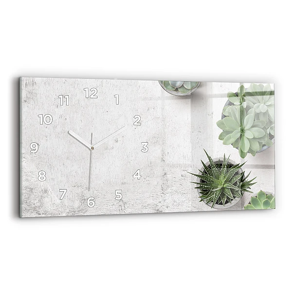 Horizontale Uhr mit motiv Dekorative Pflanzen