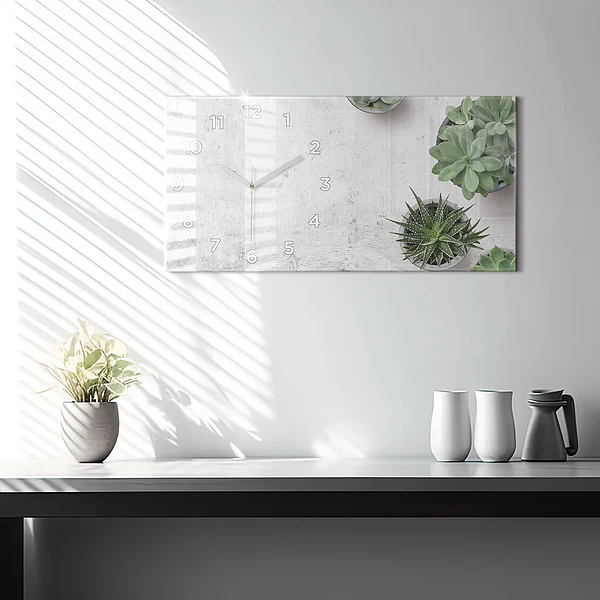 Horizontale Uhr mit motiv Dekorative Pflanzen