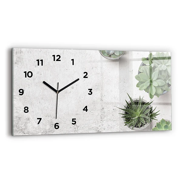 Horizontale Uhr mit motiv Dekorative Pflanzen