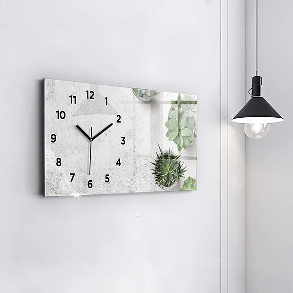 Horizontale Uhr mit motiv Dekorative Pflanzen