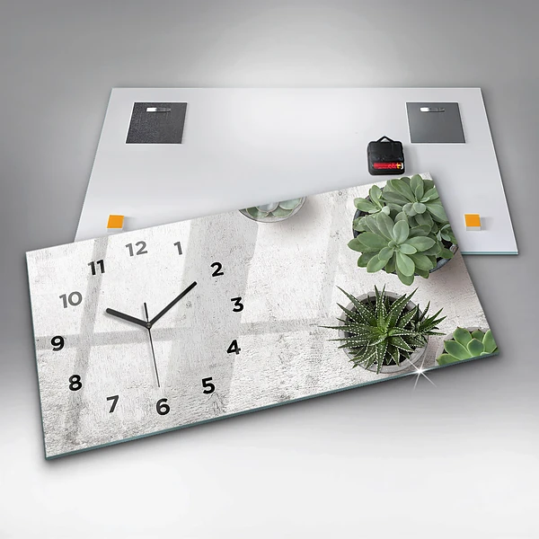Horizontale Uhr mit motiv Dekorative Pflanzen