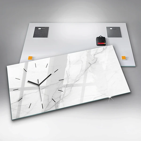 Horizontale Uhr Dekorativer Marmor