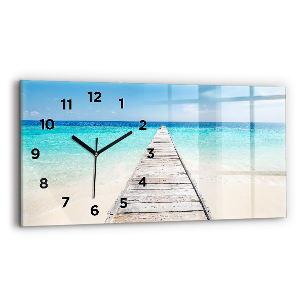 Horizontale Uhr mit motiv Tropische Insel