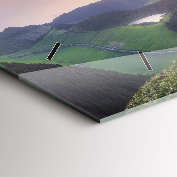 Horizontale Uhr mit motiv Berglandschaft