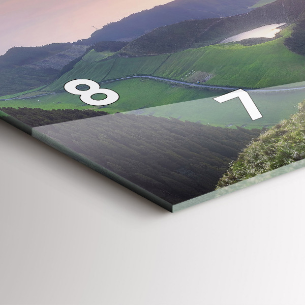 Horizontale Uhr mit motiv Berglandschaft