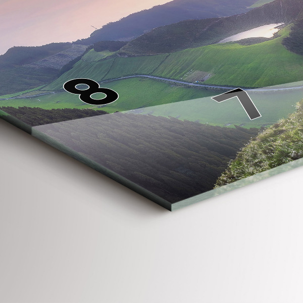 Horizontale Uhr mit motiv Berglandschaft