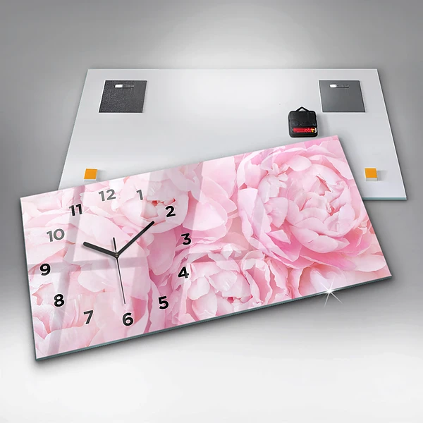 Horizontale Uhr Blühende Blumen