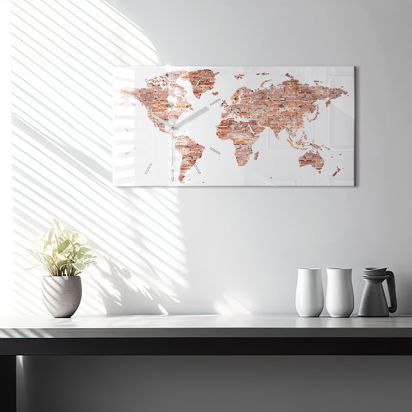 Horizontale Uhr Alte Ziegelsteinkarte