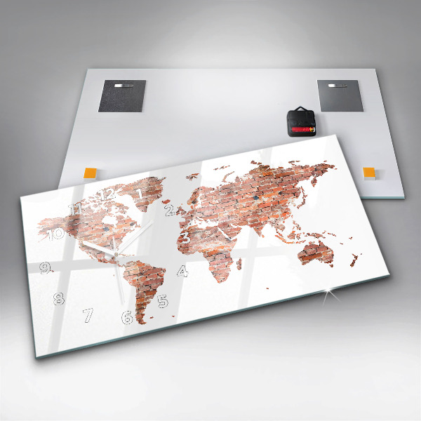 Horizontale Uhr Alte Ziegelsteinkarte