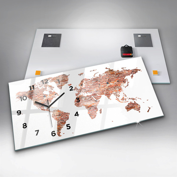 Horizontale Uhr Alte Ziegelsteinkarte