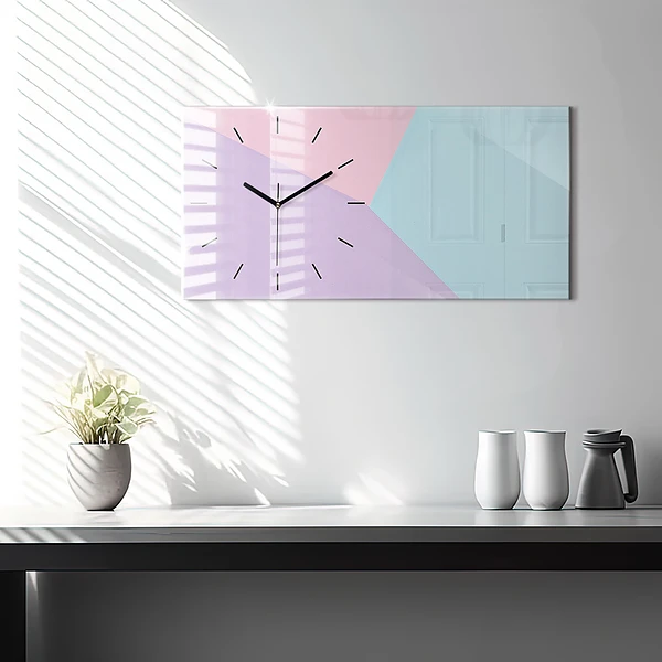 Horizontale Uhr mit motiv Pastellfarbenes Muster
