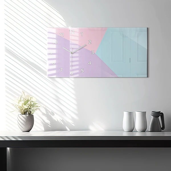 Horizontale Uhr mit motiv Pastellfarbenes Muster