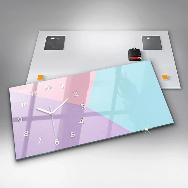 Horizontale Uhr mit motiv Pastellfarbenes Muster