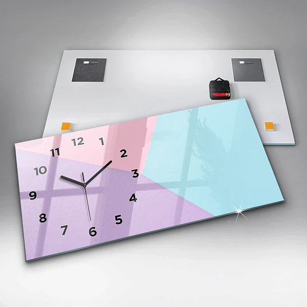 Horizontale Uhr mit motiv Pastellfarbenes Muster