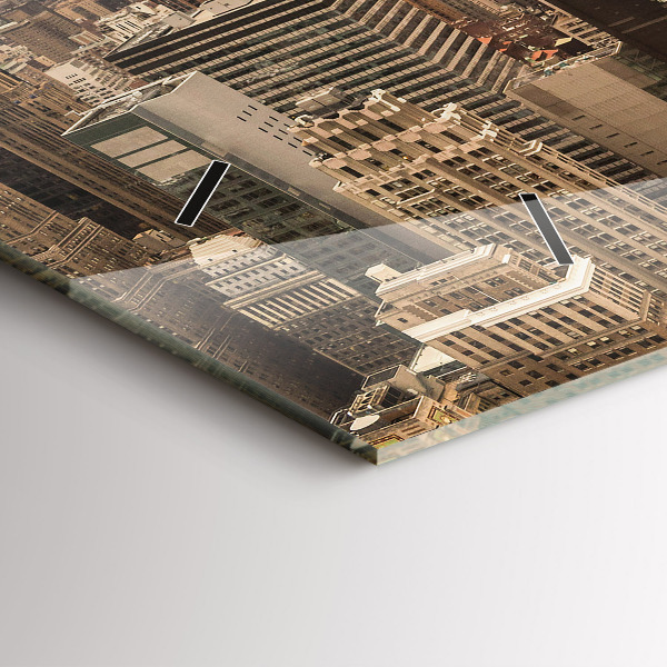 Horizontale Uhr Landschaft Stadt