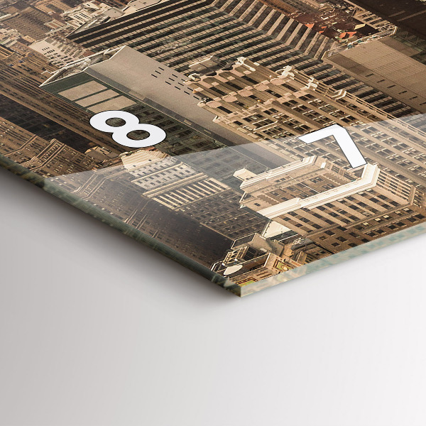 Horizontale Uhr Landschaft Stadt