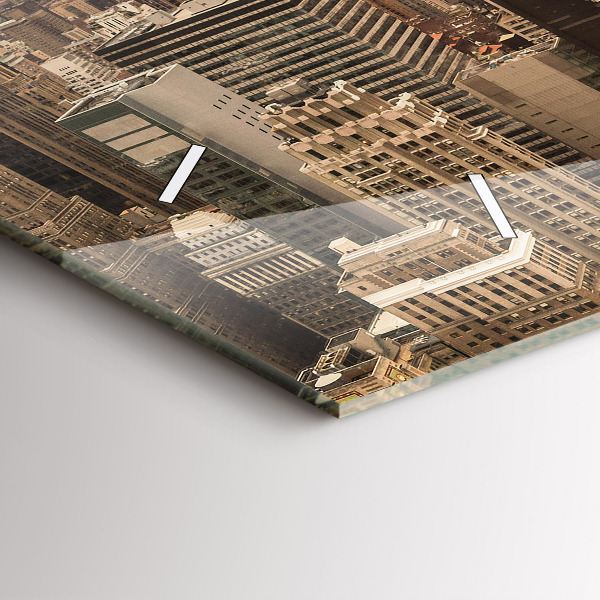 Horizontale Uhr Landschaft Stadt