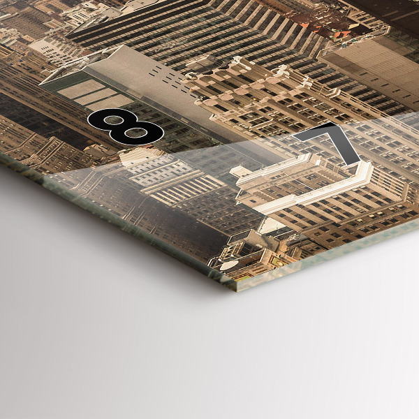 Horizontale Uhr Landschaft Stadt