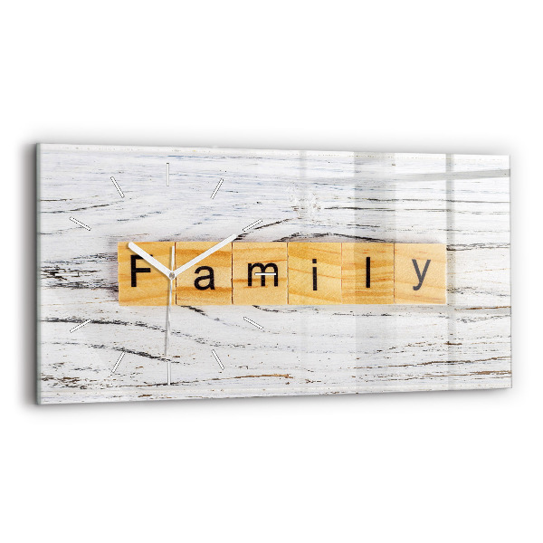 Horizontale Uhr mit motiv Familie