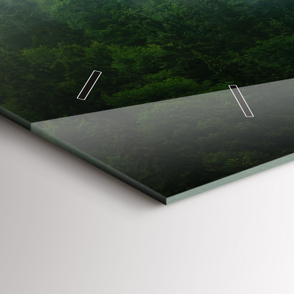 Horizontale Uhr mit motiv Nebliger Wald