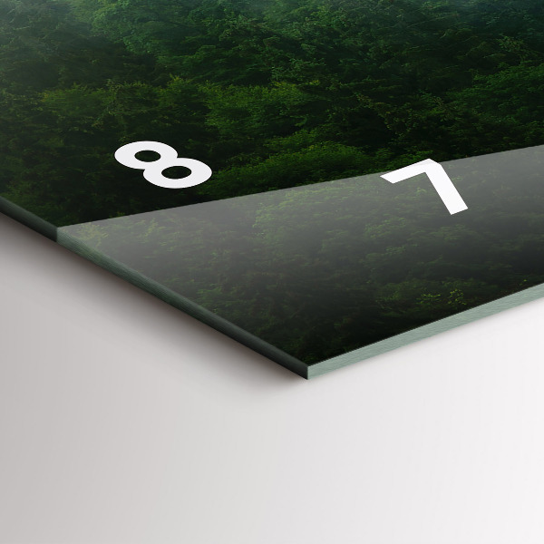 Horizontale Uhr mit motiv Nebliger Wald